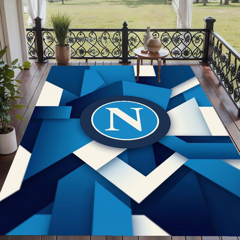 Soft Floor Carpet Napoli FC Pattern Area Rug Decorative Mat For Home Room Decoration