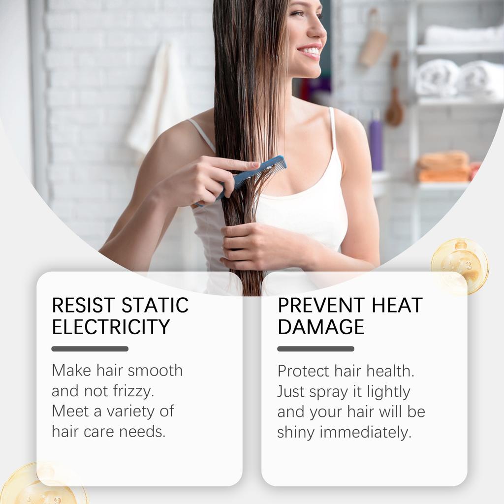 Hair Care Spray Mildly Moisturizes Hair, Improves Dry, Frizzy Hair, and Plumps Hair. Hair Care Spray