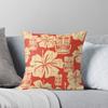 Hawaiian Tiki Pattern On Red Throw Cushions & Pillows Without Core