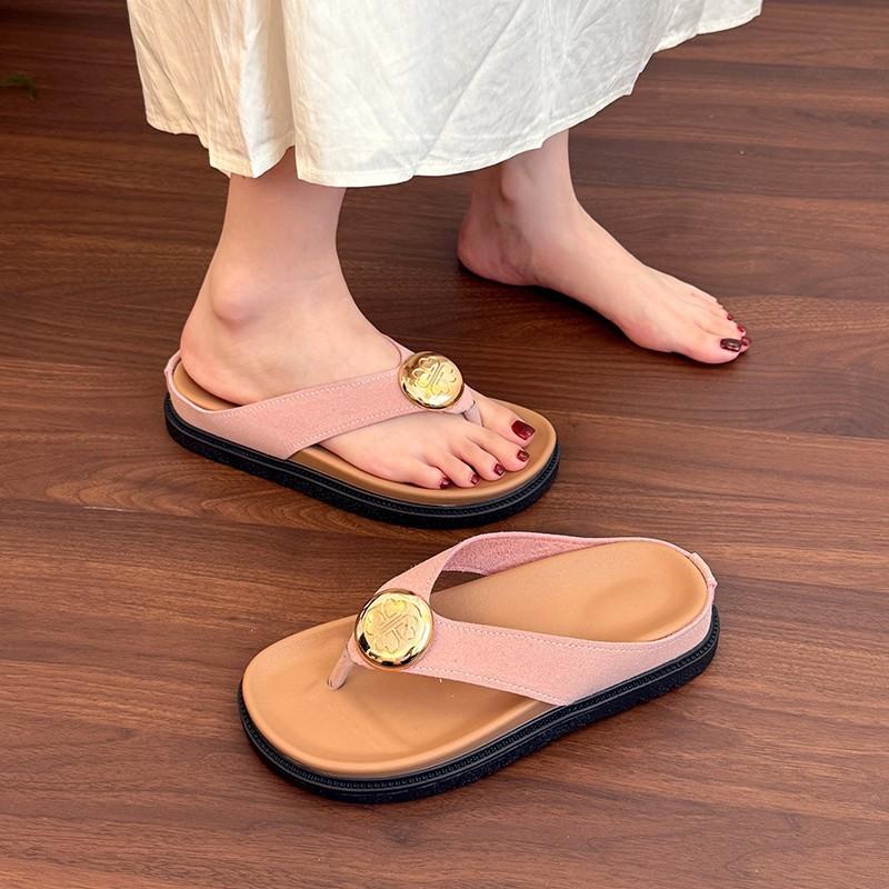 Внутренне увеличивающие рост туфли металлические шлепанцы с круглой застежкой женские летние шлепанцы