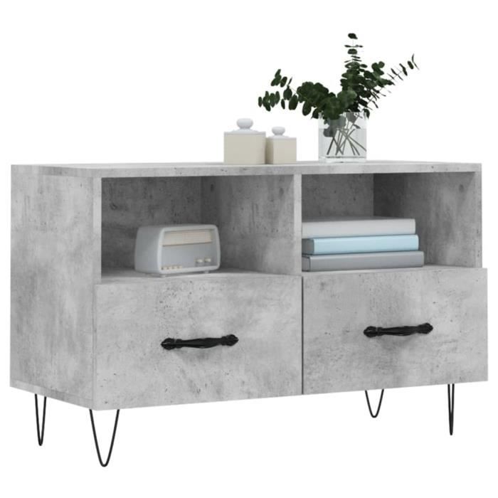 VidaXL TV Stand Concrete Grey 80x36x50 Cm Engineered Wood 828968