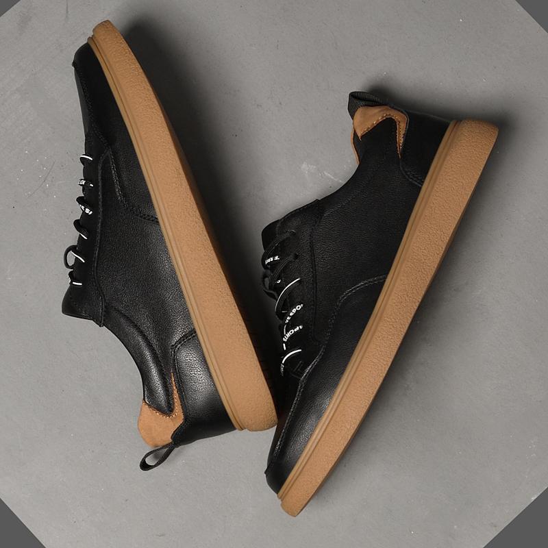 Мужские повседневные кожаные кроссовки для ходьбы на открытом воздухе на плоской подошве, дизайнерские туфли-оксфорды из натуральной кожи, нескользящие, удобные, вулканизированные кроссовки