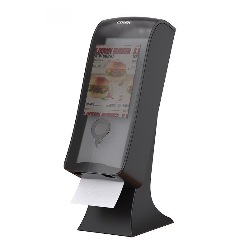 Mobile Desktop Tissue Box Restaurant Cashier Large Capacity Tissue Holder Wall Mounted Can Hold Advertising Paper