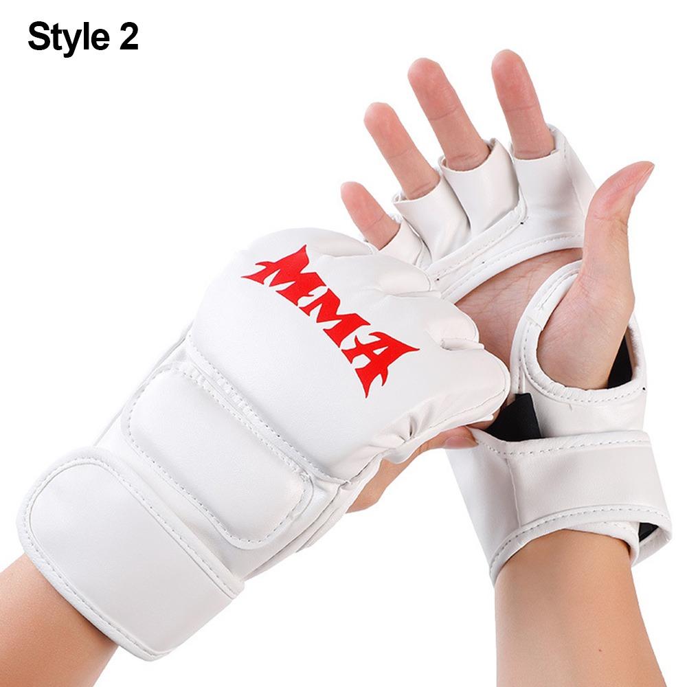 1Pair Professional Training Gloves Kickboxing Gloves for Adult Sanda Boxing UFC Training