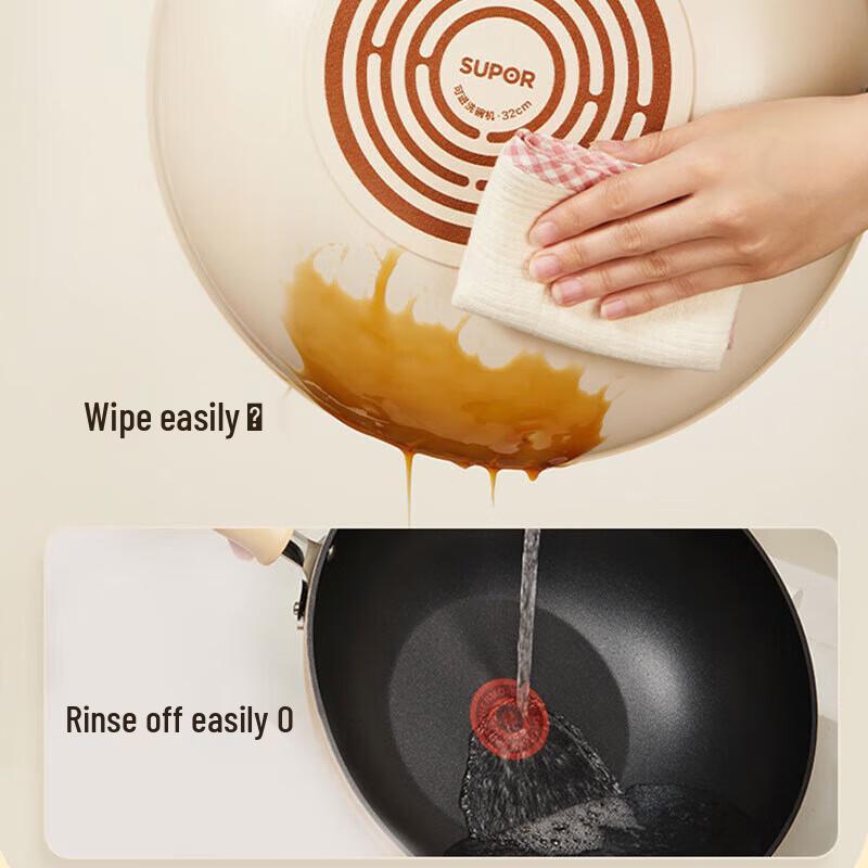 SUPOR Fire-Red Spot Non-Stick Wok