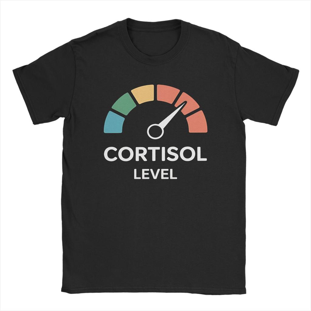 Unisex Unisex Tshirt Funny Low Cortisol Levels Meme Vintage Pure Cotton Tees Short Sleeve T Shirts O Neck Clothes Party