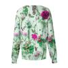 Женский повседневный однобортный однобортный защитная одежда с длинными рукавами и цветочным принтом, кардиган, топ