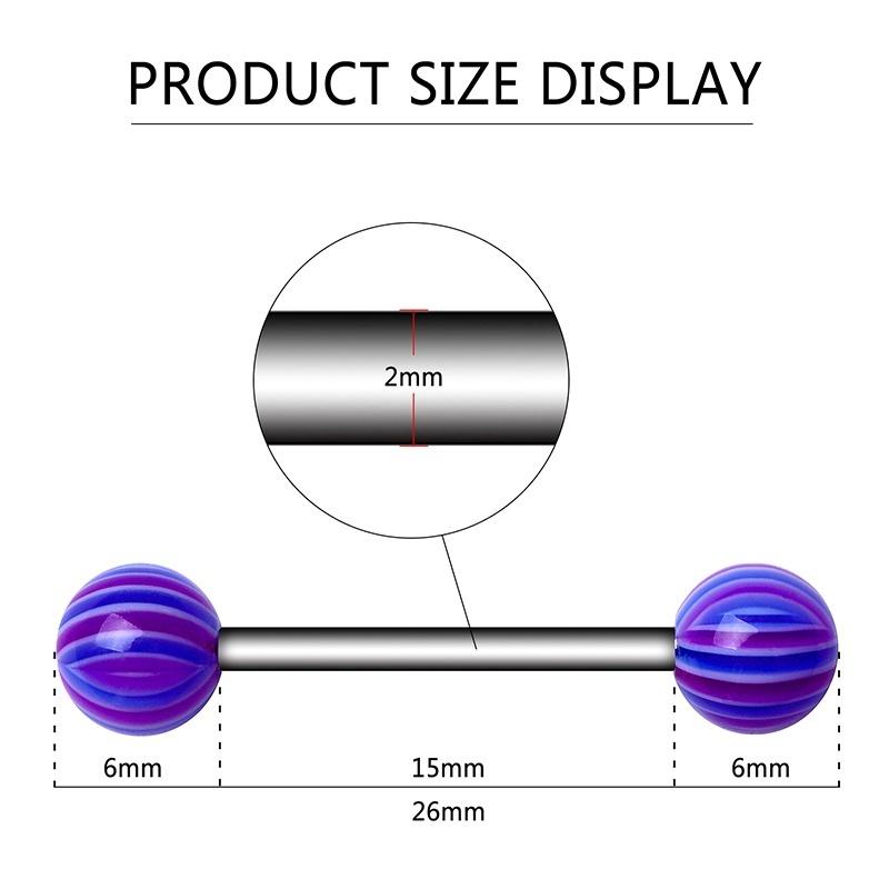 15/40/100 шт./пакет, женское и мужское модное радужное кольцо из нержавеющей стали для пирсинга языка, микс-штанга для языка, кольцо для пирсинга сосков, ювелирные изделия для пирсинга