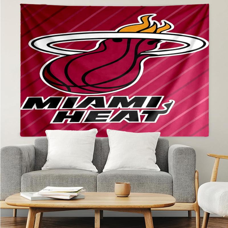 1PC Heat Miami Team Spirit Quick-Dry Tapestry, Unique Design Tapestry, Suitable for Bedroom,Livingroom, Playroom,Heartwarming Holiday Gifts