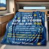 Son Life Is Tough But So Are You Blanket Personalized Name Soft Comfortable Stylish Blanket Car Blanket Perfect For Travel Camping Outdoor Home