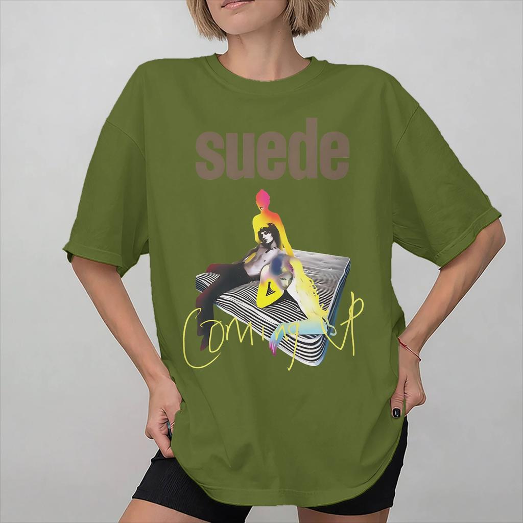 Suede rock band Graphic Printing T Shirt for Unisex Women 100 Cotton Tee Shirt Clothes