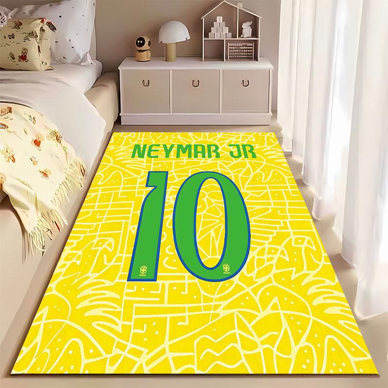 Neymar JR Yellow Pattern Carpet suitable as a non-slip mat for the living room or bedroom sofa
