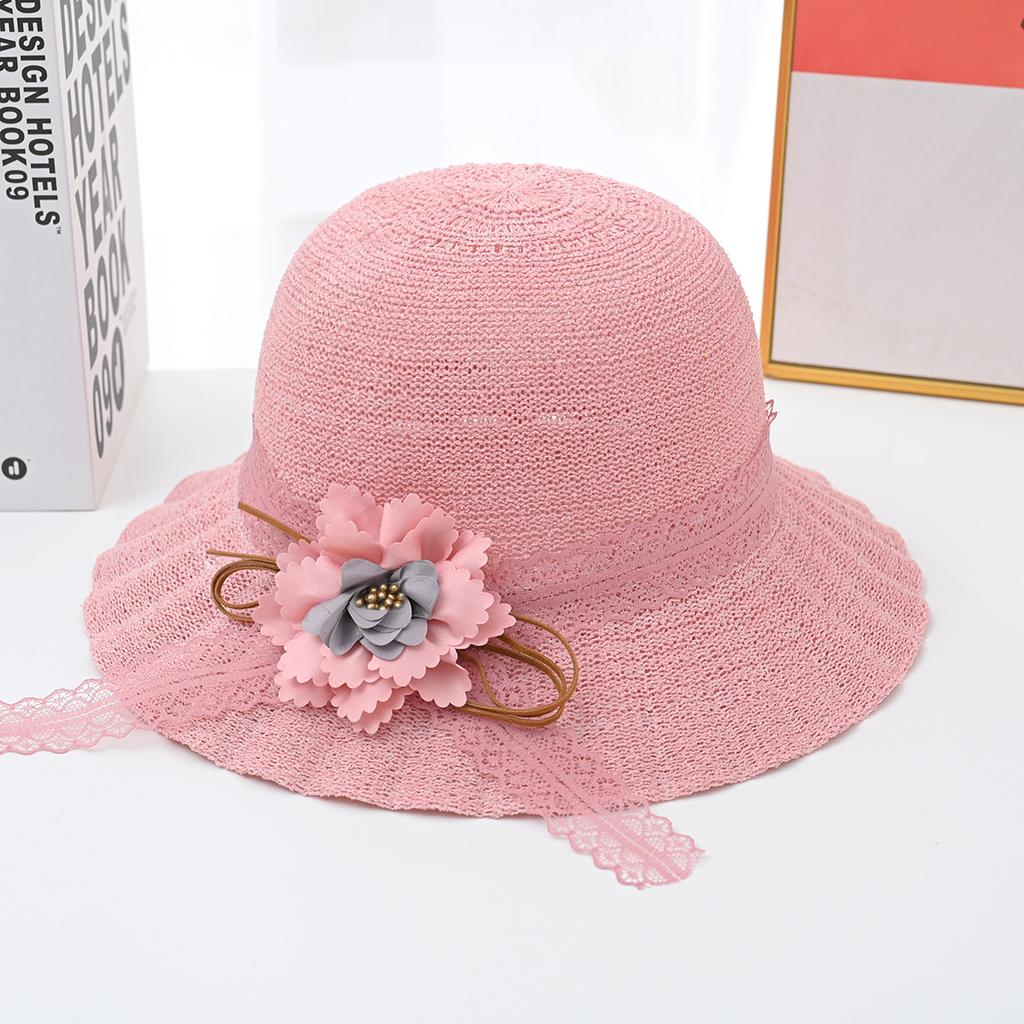 Летняя пляжная соломенная шляпа с защитой от солнца, защита от ультрафиолета, женская шляпа от солнца, маленькая рыбацкая шляпа с цветком, женская шляпа