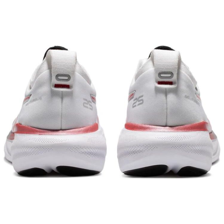 Asics Gel-Nimbus 25 Удобные Дышащие Амортизирующие Прочные Низкие Кроссовки для Марафона Женские кроссовки Белые Красные 1012B563-100