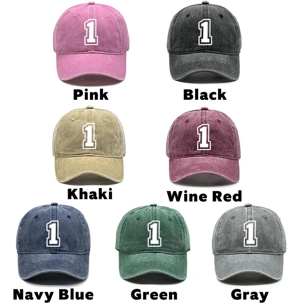 Numbers 0 to 9 Print Unisex Baseball Cap Cap For Man Lightweight Non-Stretch Fabric Adjustable Baseball Caps One Size Fits All
