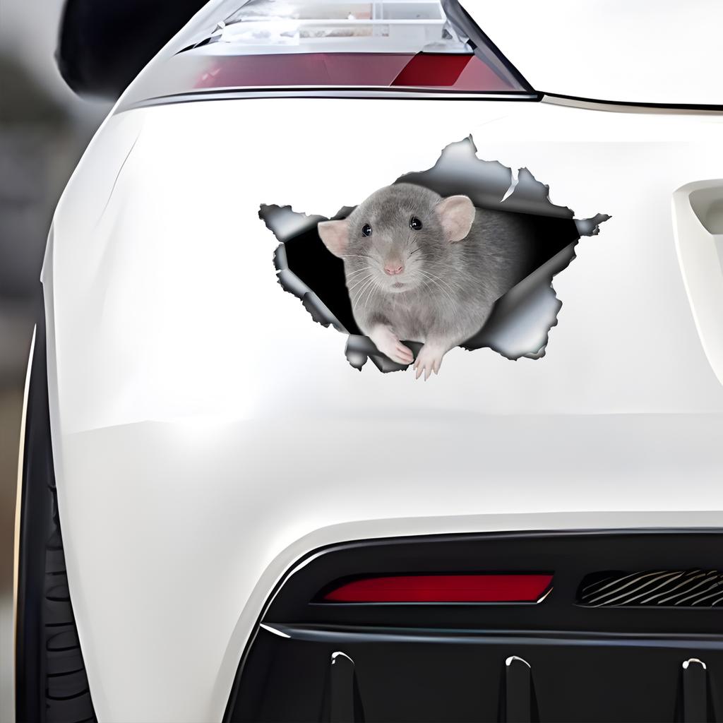 Милая 3D-наклейка на автомобиль с крысой Дамбо, забавная водонепроницаемая наклейка для автомобилей, грузовиков, мотоциклов, стен, окон, материала ПВХ