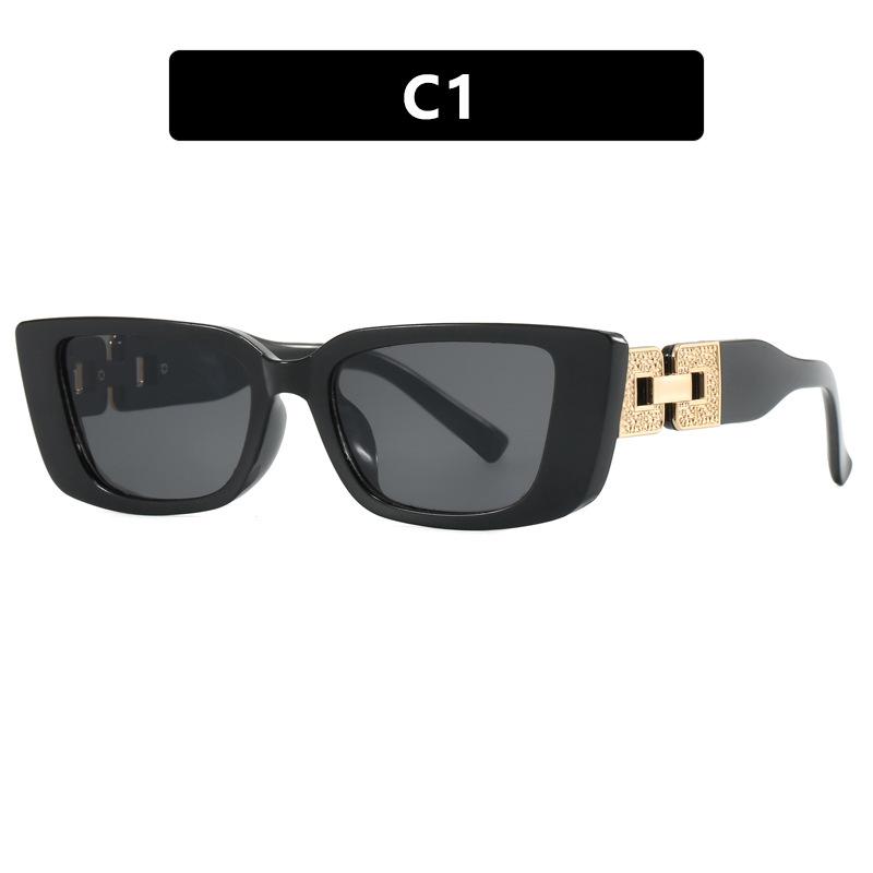 Женские солнцезащитные очки Trend Cat Eye Narrow Frame Chain Legs Sunglasses Women Vintage Small Square Men Sunglasses Outdoor UV400