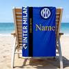 Custom Name Ultrasoft Beach Towel With Inter Milan Themeideal For Pool Camping Diving Perfect Travel Essential Vibrant Beach Towel
