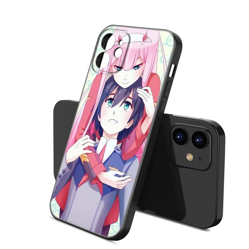 Чехол для телефона Anime Zero Two Darling для Apple iPhone 12 13 Mini 11 14 15 Pro Max 7 8 Plus X XR XS SE 2020 2022 черный силиконовый чехол