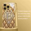 Алмазные украшения Буква Е Закаленное стекло Чехол для телефона Для iPhone 17 Pro Max 13 12 11 Pro 14 15 16 Plus 16E 17 Air Защитная крышка