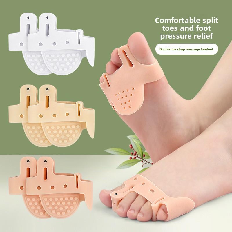 Magnet Toe Splitter, Foot Pellet Massage, Shock Absorption and Relaxation, Forefoot Half-yard Pad, Soft and Anti-wear Foot Pinch Orthosis