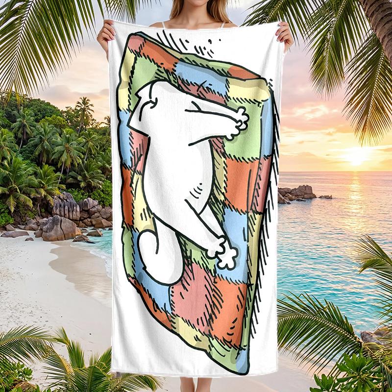 Simon'S Cat Fashion Beach Towel: Ideal for Summer Adventures Soft, absorbent and quick drying suitable for swimming and bathing