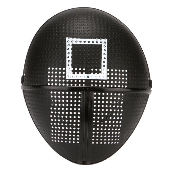 Маска для косплея с геометрическим узором, полнолицевая маска с сетчатыми регулируемыми ремнями, один размер, взрослая маска для костюмированных вечеринок, косплей