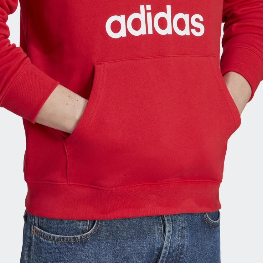 adidas Оригинальная свободная толстовка с капюшоном с логотипом, мужские топы, красная IM4497