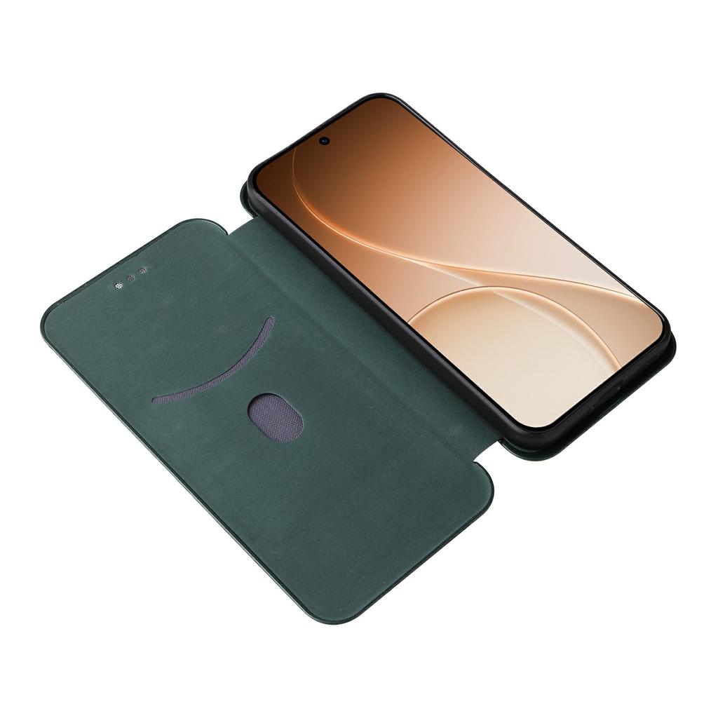 For Oppo Reno15 F 5G Case Carbon Fiber Texture Drop-Proof PU Leather Phone Cover
