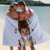 Мультяшное полотенце M-Monchhichi-S Быстросохнущие пляжные полотенца подходят для бассейнов, кемпинга, йоги и тренажерного зала