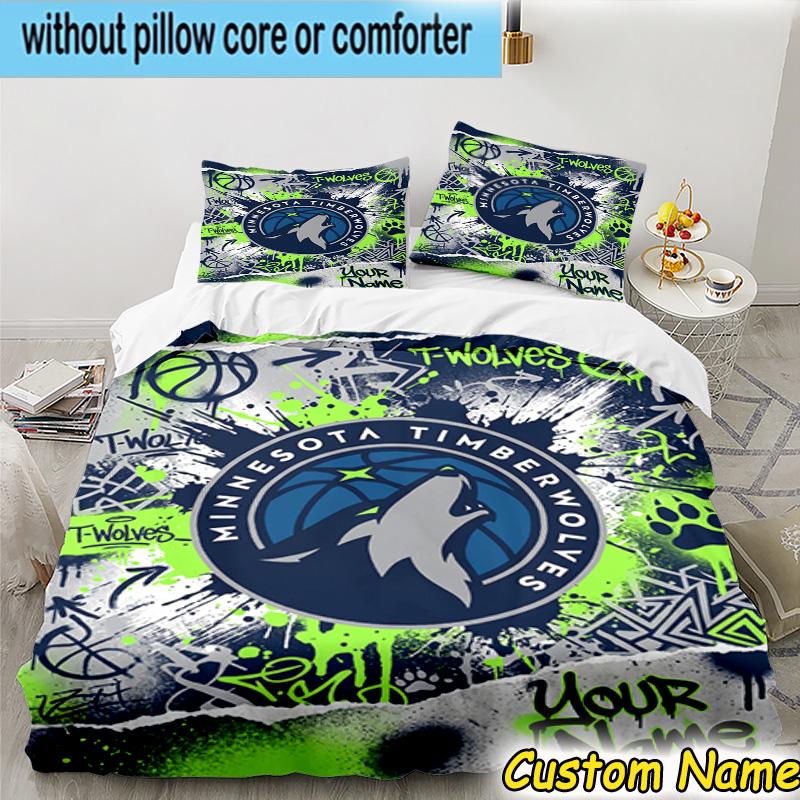 3pcs Custom Name Minnesota Logo Bedding Set Includes 1 Duvet Cover & 2 Pillowcases for All Seasons Dormitory Home Decor Christmas gifts
