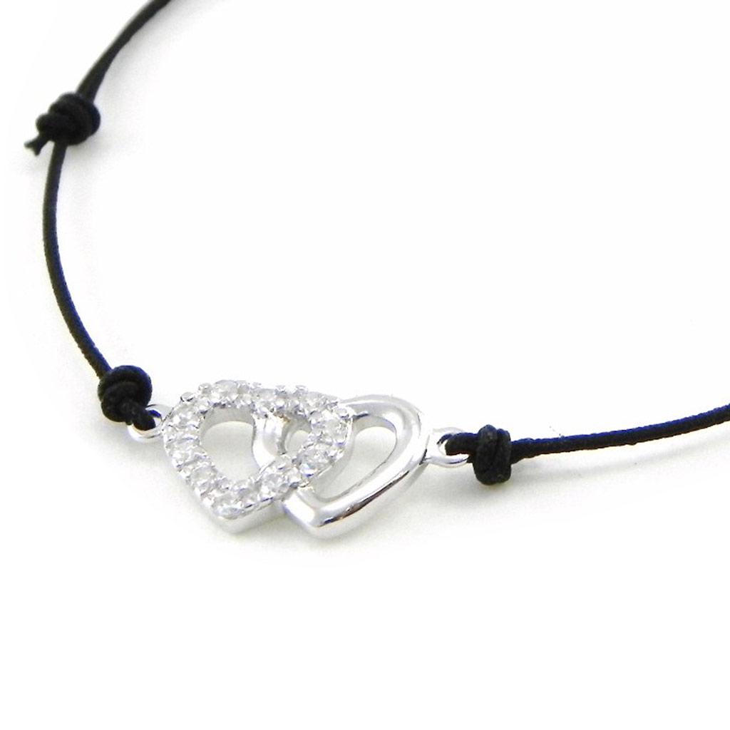 Les Trésors De Lily [I9112] - Черный серебряный браслет «Любовь»