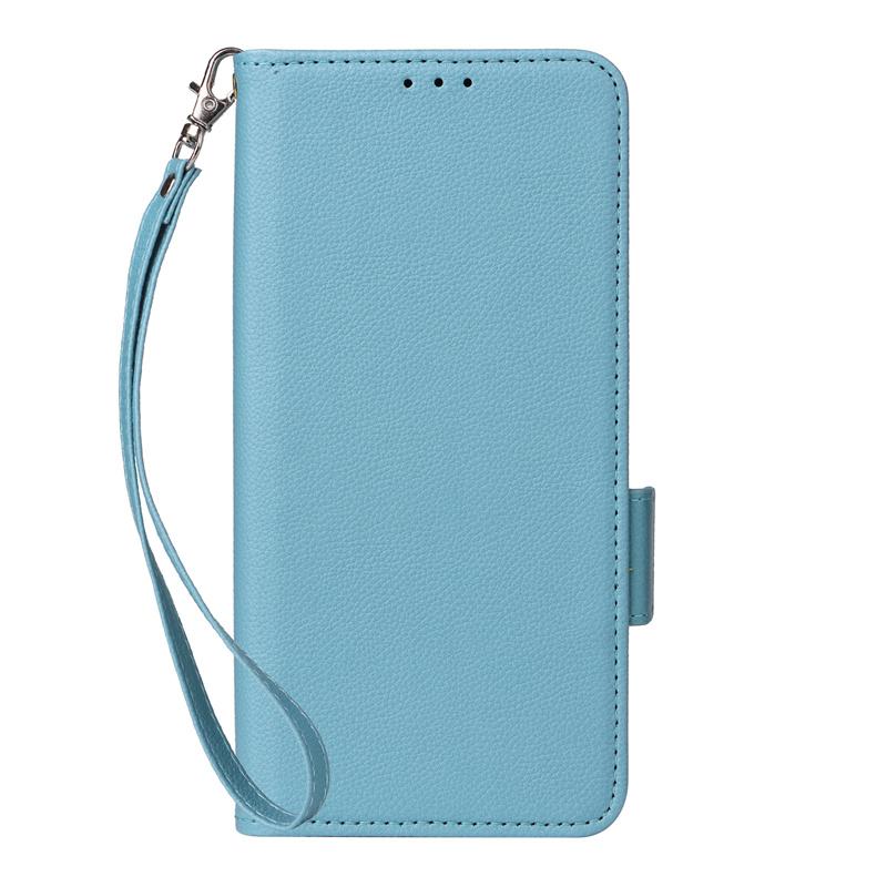 For Samsung Galaxy M15/F15 5G Luxury Smooth Side Buckle Wallet Magnetic Case Mobile Phone Litchi Pattern Flip Protective Case