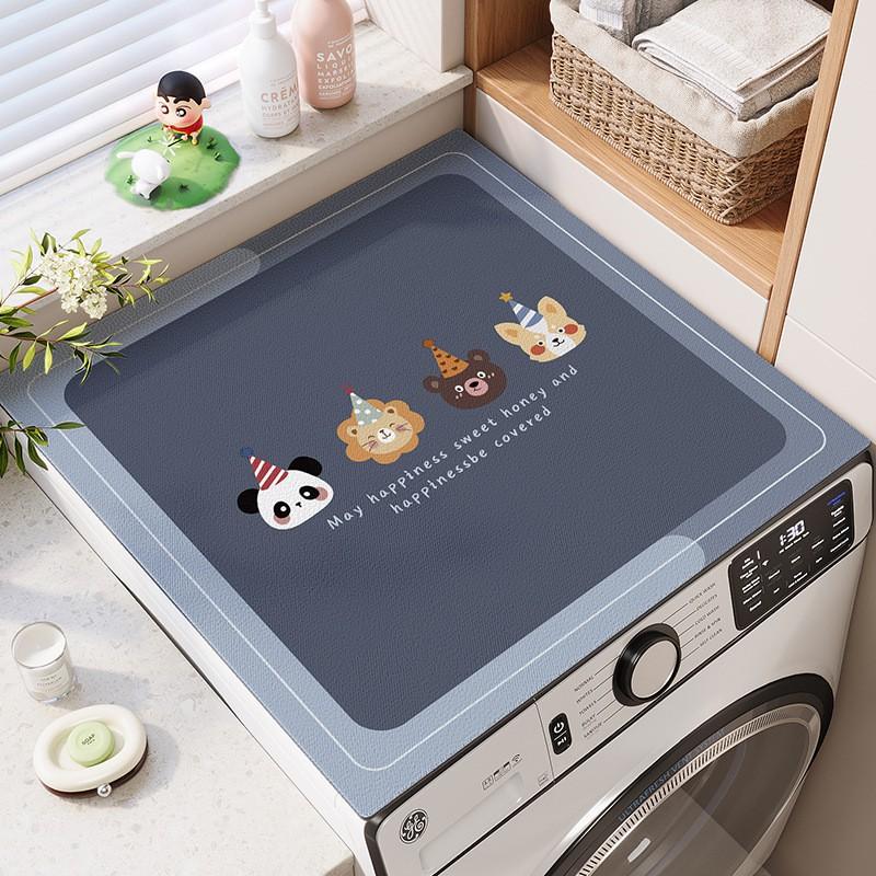 Cartoon Diatomite Washing Machine Mat Absorbent Quick Dry Floor Pad Top Load Front Washer