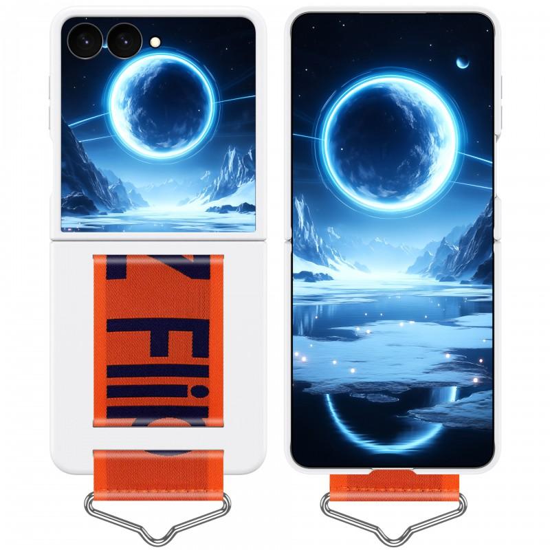 Z Flip 8/7/6/5/4/3 Case Slim Foldable Phone Cover With Wrist Strap Shockproof PC Shell