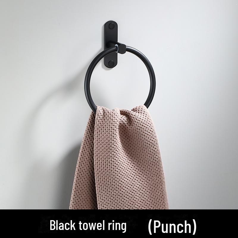 Черный алюминиевый Европейский стиль антикварный держатель для полотенец для ванной комнаты