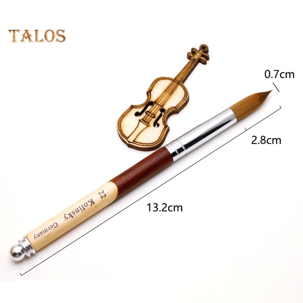 Цветной блок TNC с круглой верхней деревянной ручкой, ручка для дизайна ногтей, кисть для рисования линий