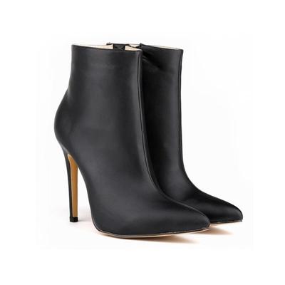 Женские короткие сапоги, сексуальные, с острым носком, с боковой молнией, на очень высоком каблуке, туфли-лодочки 2024, женская обувь для вечеринок, Botas De Mujer, большие размеры 35-42