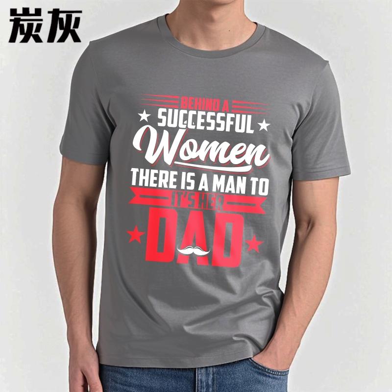 Soft For her Oneck t shirt Black Behind A Successful Women There Is A Unisex To Its Her Dad Stylish For Unisex Top tees t shirt