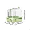 Hanging Bird Bath Box Parrot Bathing Tub House Water Shower Bowl for Parakeets
