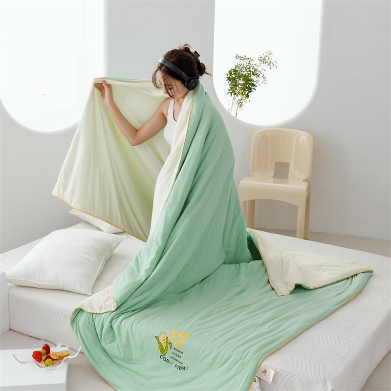 Knitted Cotton Corn Soft Glutinous Quilt Summer Cool Quilt Air Conditioning Quil,Fiber Summer Cooling Air Conditioning Blanket