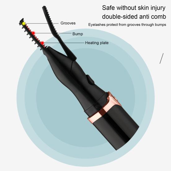 Электрические щипцы для завивки ресниц с подогревом, 3 регулируемых температуры, USB перезаряжаемый портативный инструмент для завивки ресниц с быстрым нагревом, подарок на день рождения для женщин и девочек