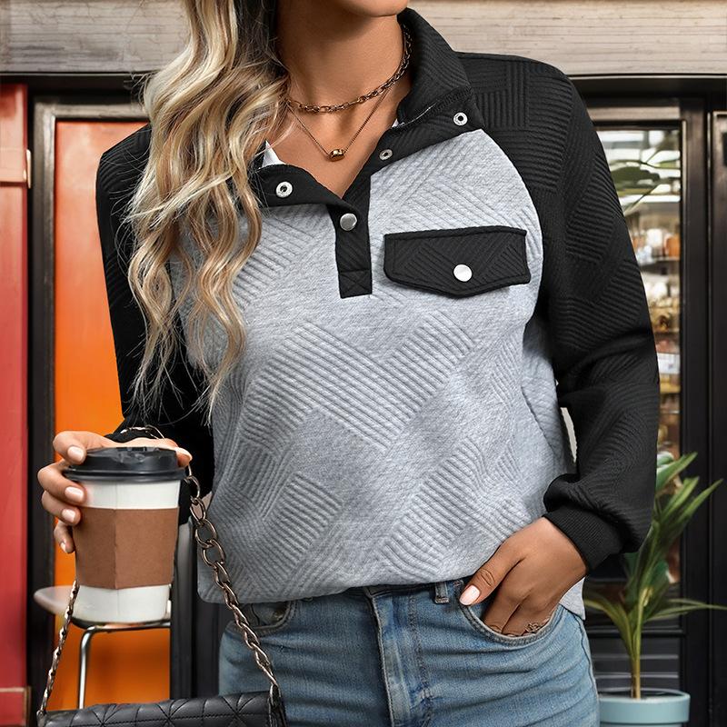 Яркий цветной свитшот с воротником-стойкой, повседневный удобный осенний женский свитшот Muscle Sense, топы