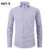Men's Comfortable Small Plaid Shirts Long Sleeve Shirt Casual Business Plaid Shirt for Men Lightweight Work Breathable Lapel Shirts