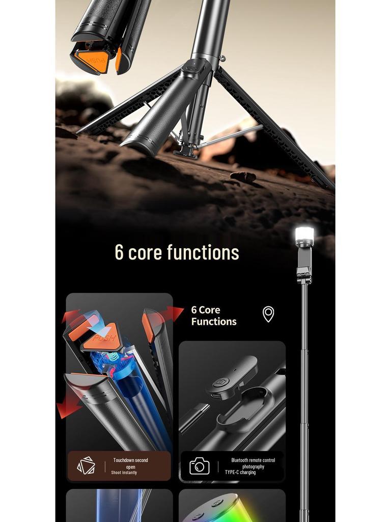 Diudiu Retractable Bluetooth Selfie Stick Tripod for Live Streaming & Photography.