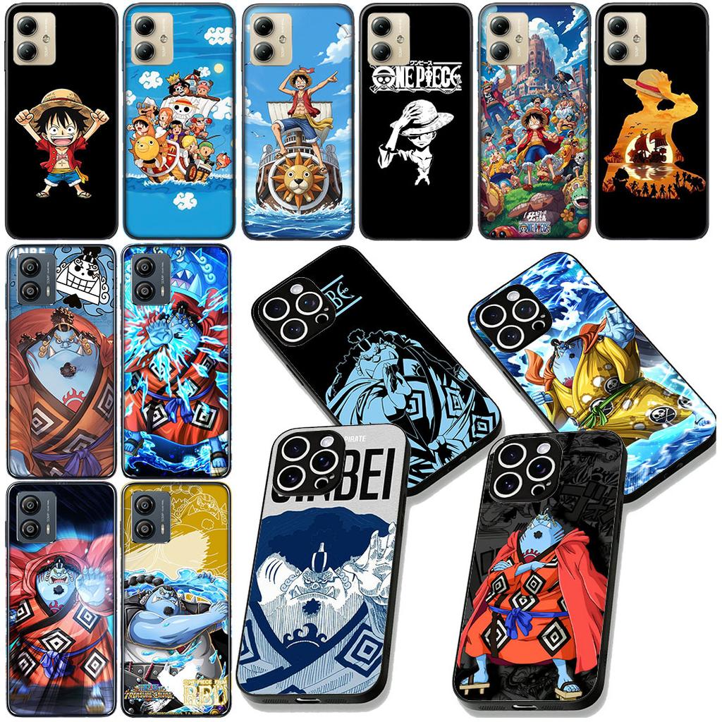 Jinbe One Luffy Pieces Protective Cover for Motorola Moto E13 E20 E32 E22 E14 E15 G32 G60 G72 G7 G8 G82 G9 Plus Power Phone Case