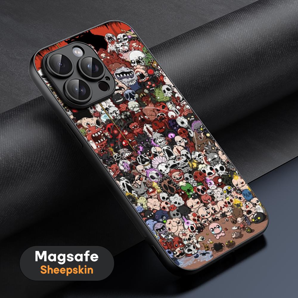 Чехол для телефона с игрой The Binding of Isaac для iPhone 17 16 15 14 13 12 11 Plus Pro Max Высококачественный Роскошный Magsafe Овечья кожа