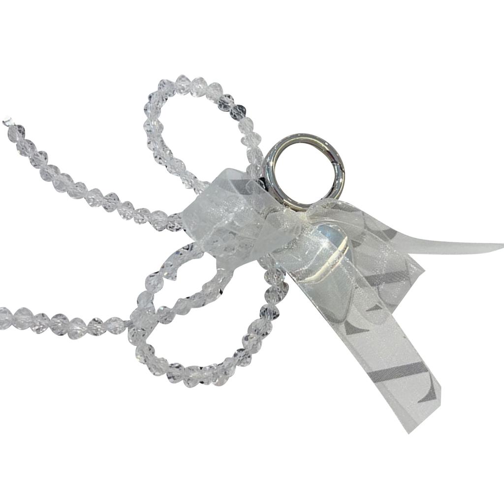 Bowknot Heart Pendant Keyring Phone Charm Detachable Phone Lanyard Butterfly Keychain Stylish Jewelry for Wallet Bag