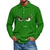 Men's Casual Style Solid Color Loose  Shirt Long-sleeved Top