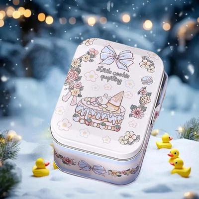 Жестяная коробка для конфет Детские подарки Маленькая жестяная коробка Коробки для печенья Портативный подарочный кейс Для украшения на день рождения, свадьбу